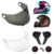 Kit Viseiras Antirrisco + Reparos P/ Capacete Fw3 Gt Gt2 Gt3 Gt4 Gt5 Gtn