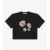 Blusa Manga Curta Aplique Lantejoulas Trick Nick Preto