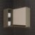 Armário Aéreo Canto Reto 1 Porta 100% MDF Aurora Duna/Cristal