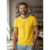 Camiseta Amarela Masculina Estilo Brasil Gola Verde Algodão Premium Confortável Casual