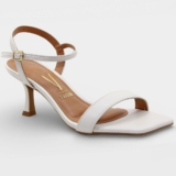 Sandália Vizzano Salto Baixo Feminino – Off White