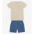 Conjunto Infantil Camiseta Com Bermuda Trick Nick Bege
