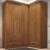 Quarto Modulado de Canto 100% MDF 3 Peças 5 Portas 2 Gavetas Smart Plus Espresso Móveis Cinamomo