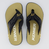 Chinelo Kenner Kivah Full Force Preto e Bege