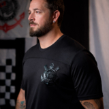 Camisa Corinthians Patch Gel Preto Masculina Oficial