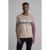 Camiseta Malha Slim Fit – Marrom Castanho / Bege Creme
