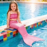 Fantasia Sereia Infantil Calda Que da pra Andar e Top