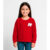 Blusão Infantil Menina Com Laço Infinita Cor Vermelho