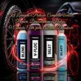 Kit Limpeza e Detalhamento Vonixx com V-Floc Delet Glazy e Blend All In One Cera Polidor