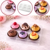 10 CAIXA EMBALAGEM P/ 6 DOCES E BOMBONS  – CRISTAL  BWB 14245