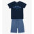 Conjunto Infantil Camiseta Com Bermuda Trick Nick Azul