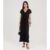Vestido Feminino Decote V Super Midi Dianna Preto