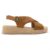 Sandália Usaflex Feminina Couro Salto Anabela Ajuste Fecho-Flex Casual MA10005
