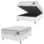 Cama Box Baú Casal Colchão Espuma D33 Pillow Top Van Gogh 138x188x65cm Branco Linho Hellen