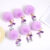 Moda Roxo Carta Chaveiro-Coração Lantejoulas Borboleta Borla Cristal Epóxi Pingente Para Casais Presente