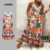 Lovito Vestido Boho Primavera/verão Vestido para Mulheres LBL31252