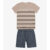 Conjunto Infantil Camiseta Com Bermuda Trick Nick Marrom