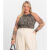 Blusa de Alça Plus Size Infinita Cor Bege