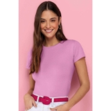 Blusa Feminina Básica Marialícia Lilás