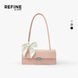 (Refine by Lovito) Bolsa De Ombro Pequena Casual Feminina Estilo Coreano Com Laço LFA107030