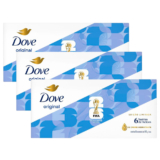 Kit 3 Sabonetes Em Barra Dove Original Branco 90g   6 Unidades