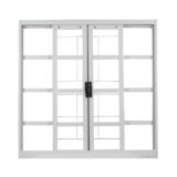 Janela de Aço de Correr 100x120cm 4 Folhas com Grade Minas Sul MGM