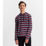 Camiseta Juvenil Menino Listrada Minty Azul