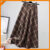 2.br Women Midi Skirt Elastic High Waist Plaid Print Skater Skirt A-Line Large Hem Casual Skirt Commuting Streetwear