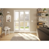 Porta de Aço de Correr 215x152cm 3 Folhas com Vidro Liso Qualitysol Ramassol Direita