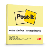 Bloco de notas super adesivas Post-it Amarelo 76x76mm 100 folhas 3M