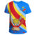 República Democrática Da Bandeira Congo Impressão 3D Emblema Nacional Camiseta Verão Casual Gola Redonda Camisetas Manga