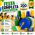 Kit 200 Itens Festa Aniversário Copa Brasil Completo Descartável Luxo Pratinho Copo Garfo Guardanapo