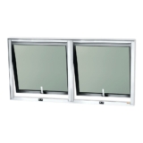 Janela de Alumínio Maxim-ar 2 Seções 60x120cm Vidro Mini Boreal Confort Brimak Brilhante