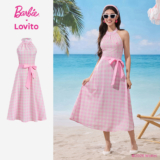Barbie™ X Lovito Vestido Casual Bordado Vestido Primavera/verão para Mulheres LB1AD042