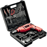 Kit Furadeira de Impacto 650W 3/8″ Mondial Oficina NFFI-07M com 12 Peças e Maleta 127V