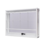 Janela de Aço Maxim-Ar 60x80cm com Grade Quadriculada e Vidro Boreal Unicsol Ramassol