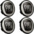 Kit 4 Calotinha Centro de Roda Fiat 55mm Uno Punto Argo Mobi Strada Preto