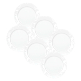 Kit 6 Pratos Rasos Nadir Figueiredo Pétala Vidro Floral Branco 25cm