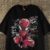 BEAST FASHION unissex oversized Camiseta Anime Aranha em Estilo Desenho Sketch e Grafites Preto Camisa