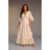 Vestido Longo Off White com Renda e Babados Elegante Sofisticada-8004