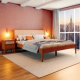 Cama King com Madeira Maciça Viena 207x111x230cm King