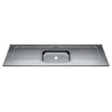 Pia de Cozinha em Aço Inox de 200cm X 56cm Concretada sem Válvula Plus 30 Bali 200cm x 56cm