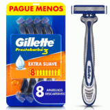 Aparelho de Barbear Descartável Gillette Prestobarba3 Leve 8 Pague 6 Unidades