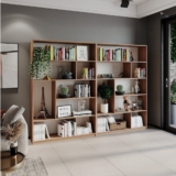 Kit 2 Estante para Livros 180cmx240cm 4 Prateleiras Seattle Yescasa Amadeirado Montana