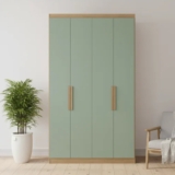 Guarda-roupa 4 Portas 2 Gavetas 120cm X 220cm Milan Capuccino/Menta
