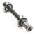 Eixo Traseiro Furado 3/8 x 145mm Com Rolamento Para Cubo Com Blocagem Bike Aro 26 ou 29