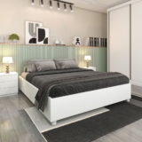 Cama Casal em MDP 193cm x 144cm Grecia Yescasa Branco/Neve