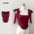 Lovito Blusa Casual com Laço Na Frente para Primavera/verão Top Claret para Mulheres L158ED1184