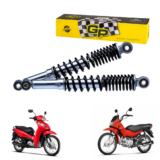 PAR AMORTECEDOR BIZ 125 POP 100 BIZ 100 2008 HONDA CROMADO
