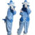 Desenhos Animados Tubarão Azul Feminino Com Capuz Pijamas Kigurumi Unicórnio Inverno Cosplay Pijama Macacão Festa De Nat